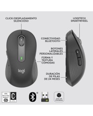 RATON LOGITECH SIGNATURE M650 L WIRELESS BLACK