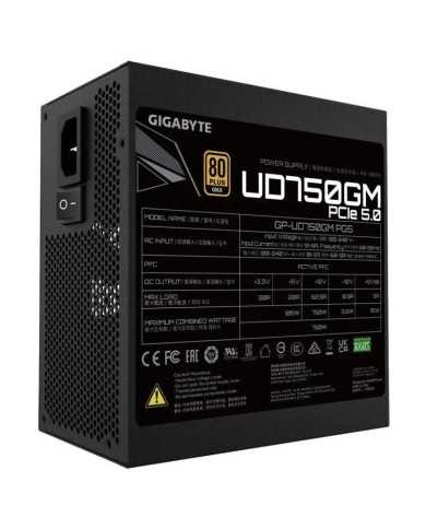 FUENTE DE ALIMENTACION GIGABYTE UD 750W PG5 80+ MODULAR ATX GOLD FUENTE DE ALIMENTACION GIGABYTE UD 750W PG5 80+ MODULAR ATX GOLD