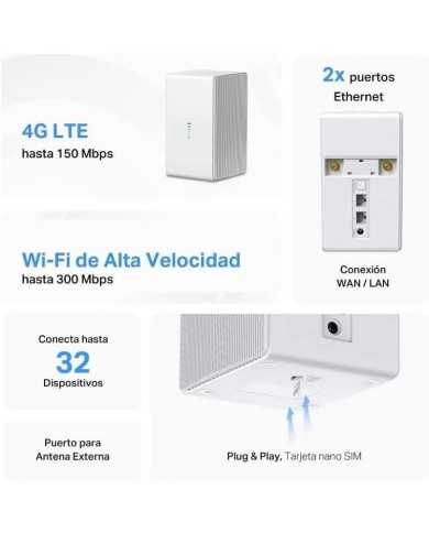 WIRELESS ROUTER MERCUSYS MB130-4G 4G LTE 150MBPS WIRELESS ROUTER MERCUSYS MB130-4G 4G LTE 150MBPS