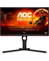 MONITOR GAMING AOC 24.5 240HZ MULTIMEDIA ERGONOMICO HDMI DP BLACK/RED MONITOR GAMING AOC 24.5 240HZ MULTIMEDIA ERGONOMICO HDMI DP BLACK/RED