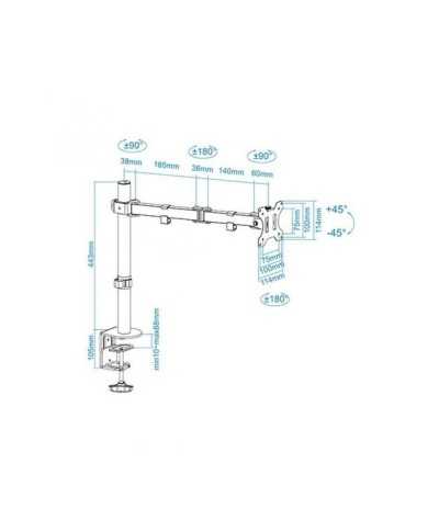 SOPORTE DE MESA TV MONITOR TOOQ DB1032TN-B 13-32 1 BRAZO SOPORTE DE MESA TV MONITOR TOOQ DB1032TN-B 13-32 1 BRAZO