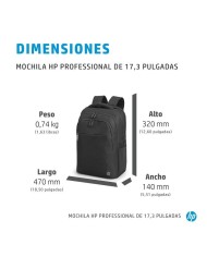 MOCHILA HP PROFESSIONAL BACKPACK 17.3 BLACK MOCHILA HP PROFESSIONAL BACKPACK 17.3 BLACK
