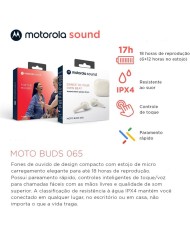 AURICULARES MOTOROLA MOTO BUDS 065 IN EAR ANC BLUETOOTH 5.3 BLACK