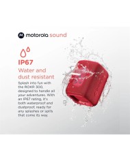 ALTAVOZ MOTOROLA ROKR 300 WIRELESS BLUETOOTH 5.3 IP67 RED
