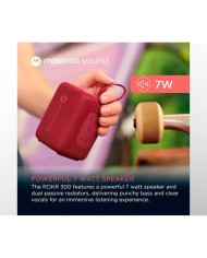 ALTAVOZ MOTOROLA ROKR 300 WIRELESS BLUETOOTH 5.3 IP67 RED