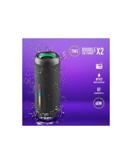 ALTAVOCES NGS ROLLER FURIA 3 RGB PORTATIL WATERPROOF 60W IPX7/BT/USB BLACK