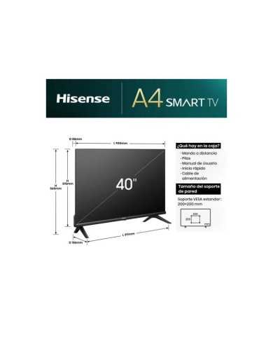 TELEVISOR HISENSE 40 LED FHD USB SMART TV VIDAA WIFI DOLBY AUDIO