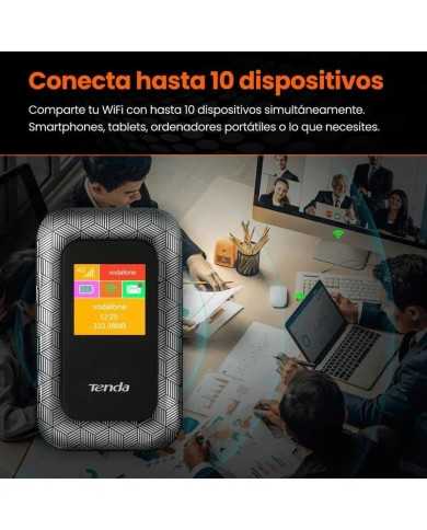 WIRELESS ROUTER PORTABLE TENDA WIFI 4G LTE 150MBPS V4.0 CON PANTALLA