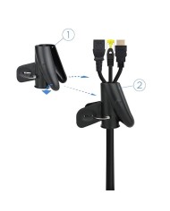 ORGANIZADOR DE CABLE NANOCABLE FLEXIBLE 25MM 1M BLACK