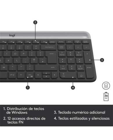 TECLADO + RATON LOGITECH MK470 WIRELESS TECLADO + RATON LOGITECH MK470 WIRELESS