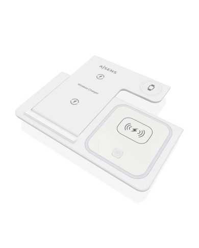 BASE CARGADOR AISENS SMARTPHONE/APPLE WATCH/AURICULARES WIRELESS WHITE