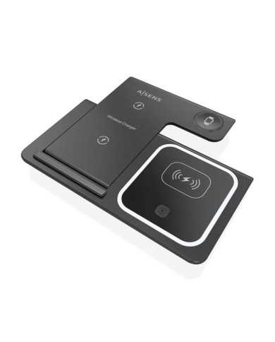 BASE CARGADOR AISENS SMARTPHONE/APPLE WATCH/AURICULARES WIRELESS BLACK