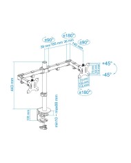 SOPORTE DE MESA TV/MONITOR TOOQ DB1232TN-B 13-32 2 BRAZOS BLACK