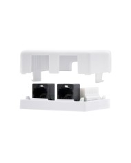 ROSETA DE PARED NANOCABLE 2XRJ45 CAT.6 UTP WHITE ROSETA DE PARED NANOCABLE 2XRJ45 CAT.6 UTP WHITE