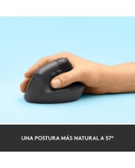 RATON LOGITECH LIFT VERTICAL WIRELESS ERGONOMIC 4000DPI 6 BOTONES BLACK