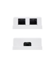 ROSETA DE PARED NANOCABLE 2XRJ45 CAT.6 UTP WHITE ROSETA DE PARED NANOCABLE 2XRJ45 CAT.6 UTP WHITE