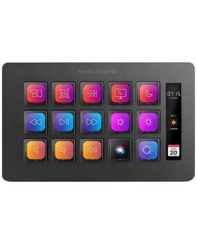 STREAM DECK MARS GAMING 15 TECLAS PERSONALIZABLES PANTALLA LCD BLACK STREAM DECK MARS GAMING 15 TECLAS PERSONALIZABLES PANTALLA LCD BLACK