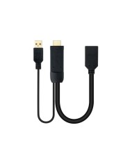 CABLE CONVERSOR NANOCABLE HDMI A DISPLAYPORT 20CM BLACK