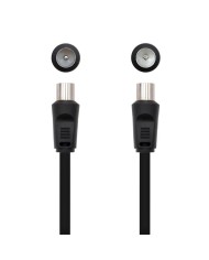 CABLE ANTENA TV 75 OHM M-H 1.8 M NANOCABLE BLACK