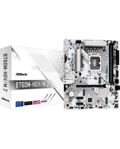 PLACA BASE ASROCK B760M-HDV DDR5 MATX HDMI +DP + VGA PLACA BASE ASROCK B760M-HDV DDR5 MATX HDMI +DP + VGA