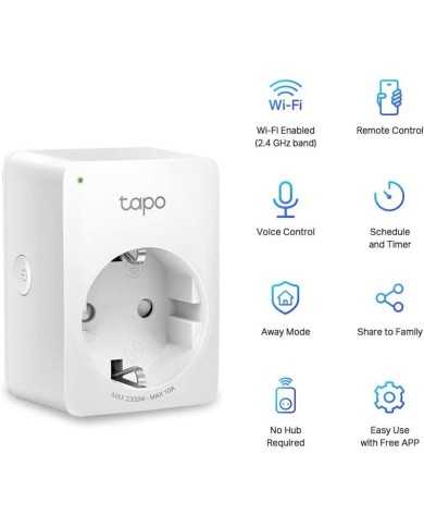 ENCHUFE INTELIGENTE TP-LINK TAPO P100 ENCHUFE INTELIGENTE TP-LINK TAPO P100