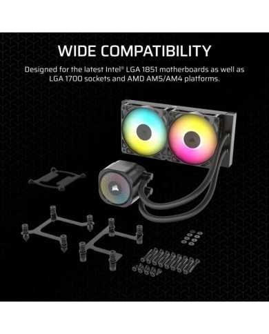 REFRIGERACION LIQUIDA CPU CORSAIR NAUTILUS 240MM ARGB BLACK REFRIGERACION LIQUIDA CPU CORSAIR NAUTILUS 240MM ARGB BLACK