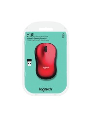 RATON LOGITECH M185 WIRELESS RED