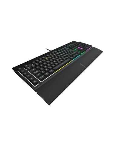 TECLADO GAMING CORSAIR K55 PRO USB ICUE RGB BLACK + REPOSAMUÑECA