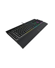 TECLADO GAMING CORSAIR K55 PRO USB ICUE RGB BLACK + REPOSAMUÑECA