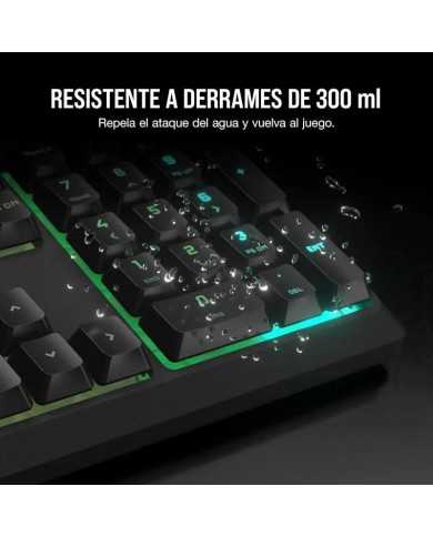 TECLADO GAMING CORSAIR K55 USB ICUE BLACK