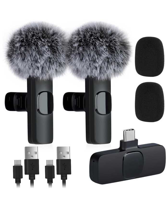 MICROFONO RECEPTOR ONEWAY USB C LAVALIER 2 MICROFONOS PINZA WIRELESS MICROFONO RECEPTOR ONEWAY USB C LAVALIER 2 MICROFONOS PINZA WIRELESS