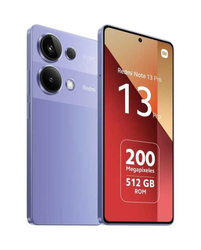 SMARTPHONE XIAOMI REDMI NOTE 13 PRO 6.67 12GB/512G/200MP/NFC/4G PURPLE SMARTPHONE XIAOMI REDMI NOTE 13 PRO 6.67 12GB/512G/200MP/NFC/4G PURPLE