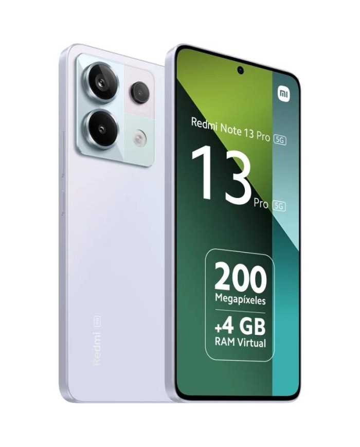 SMARTPHONE XIAOMI REDMI NOTE 13 PRO 6.67 FHD+ 8GB/256GB/200MP/NFC/5G PURPLE SMARTPHONE XIAOMI REDMI NOTE 13 PRO 6.67 FHD+ 8GB/256GB/200MP/NFC/5G PURPLE