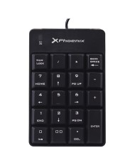 TECLADO NUMERICO PHOENIX KEYPAD USB 19 TECLAS BLACK