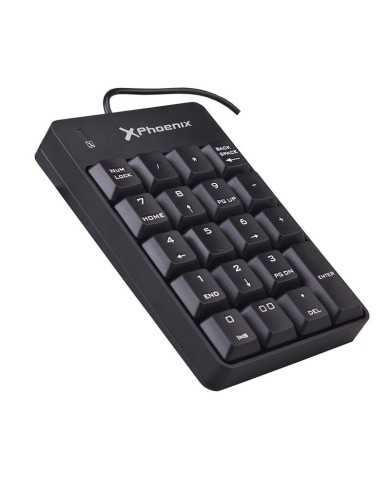 TECLADO NUMERICO PHOENIX KEYPAD USB 19 TECLAS BLACK TECLADO NUMERICO PHOENIX KEYPAD USB 19 TECLAS BLACK