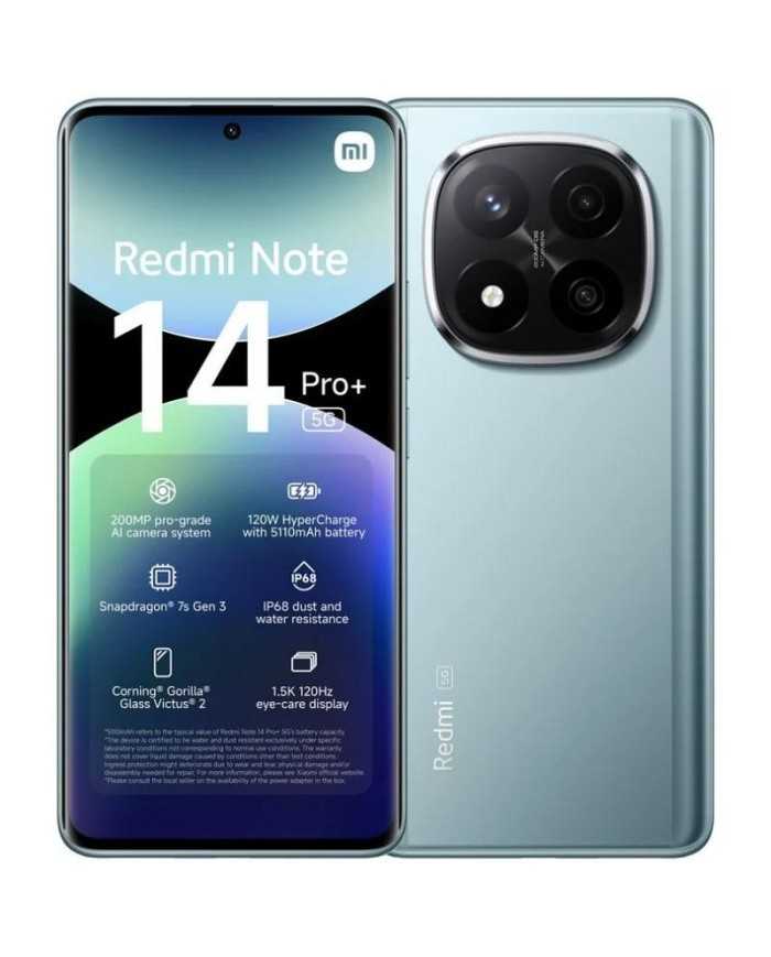 SMARTPHONE XIAOMI REDMI NOTE 14 PRO+ 6.67 8GB/256GB/200MP/NFC/5G BLUE SMARTPHONE XIAOMI REDMI NOTE 14 PRO+ 6.67 8GB/256GB/200MP/NFC/5G BLUE