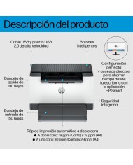 IMPRESORA HP LASER MONOCROMO LASERJET M209D DUPLEX WHITE