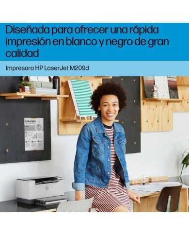 IMPRESORA HP LASER MONOCROMO LASERJET M209D DUPLEX WHITE