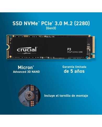 DISCO DURO SSD CRUCIAL P3 2TB M2 NVME PCIE M.2 2280