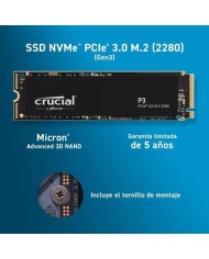 DISCO DURO SSD CRUCIAL P3 2TB M2 NVME PCIE M.2 2280 DISCO DURO SSD CRUCIAL P3 2TB M2 NVME PCIE M.2 2280