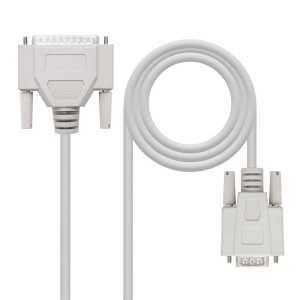CABLE SERIE NULL MODEM DB9/H-DB25/M 1.8M NANOCABLE