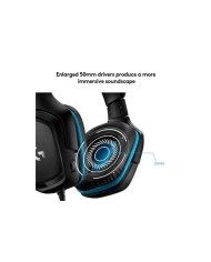 AURICULARES + MICROFONO LOGITECH GAMING G432 USB  DTS 7.1 BLACK/BLUE