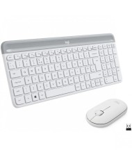 TECLADO + RATON LOGITECH MK470 SLIM WIRELESS SILENT WHITE