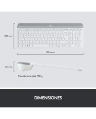 TECLADO + RATON LOGITECH MK470 SLIM WIRELESS SILENT WHITE