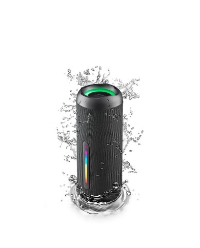ALTAVOCES NGS ROLLER FURIA 2 RGB PORTATIL WATERPROOF IPX7/BT/USB/AUX BLACK