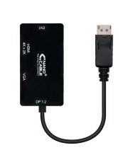 CABLE CONVERSOR DP A VGA+DVI+HDMI 3-1 15CM BLACK