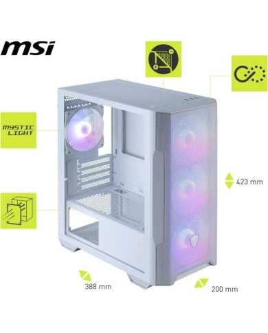 CAJA ORDENADOR GAMING MSI MAG FORGE M100R MATX ARGB WHITE