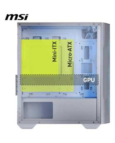 CAJA ORDENADOR GAMING MSI MAG FORGE M100R MATX ARGB WHITE