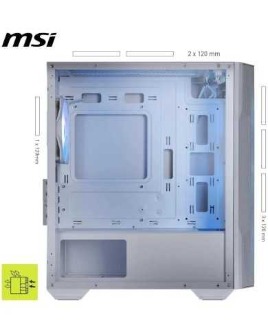 CAJA ORDENADOR GAMING MSI MAG FORGE M100R MATX ARGB WHITE