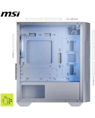 CAJA ORDENADOR GAMING MSI MAG FORGE M100R MATX ARGB WHITE